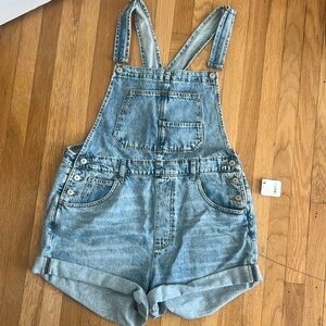 Free People Denim Shortalls
